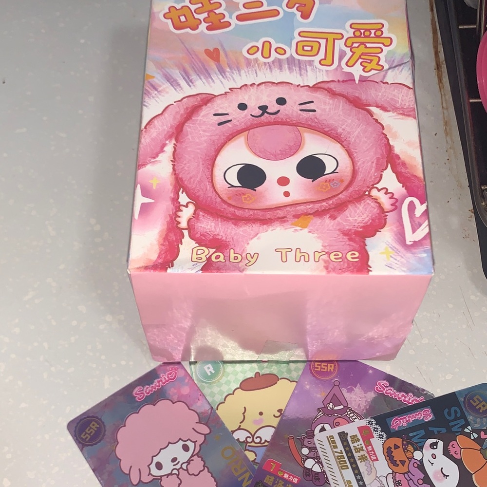 Sanrio Pink 'Baby Three' Character Box with 4 cards - Picture 6 of 8